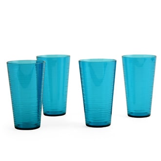 Outdoor Oasis Blue 4-pc. Tumbler Glass