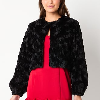 Perceptions Faux Fur Shrug