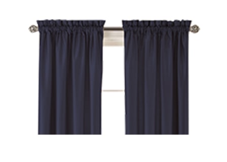 Rod pocket a curtain rod slides into the built in pocket can also be hung on clip rings