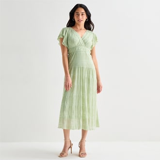 RRR Design Lace Midi Fit + Flare Dress