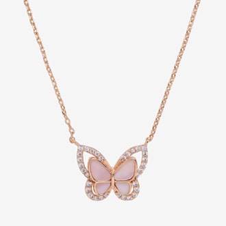 Sparkle Allure Butterfly Pendant Necklace