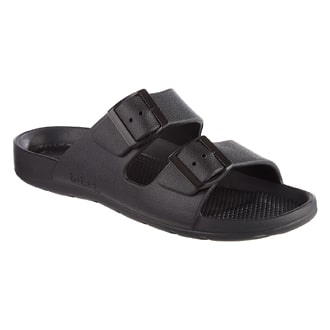 Totes Mens Double Buckle Slide Sandals