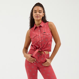 Wrangler Tie Front Western Shirt